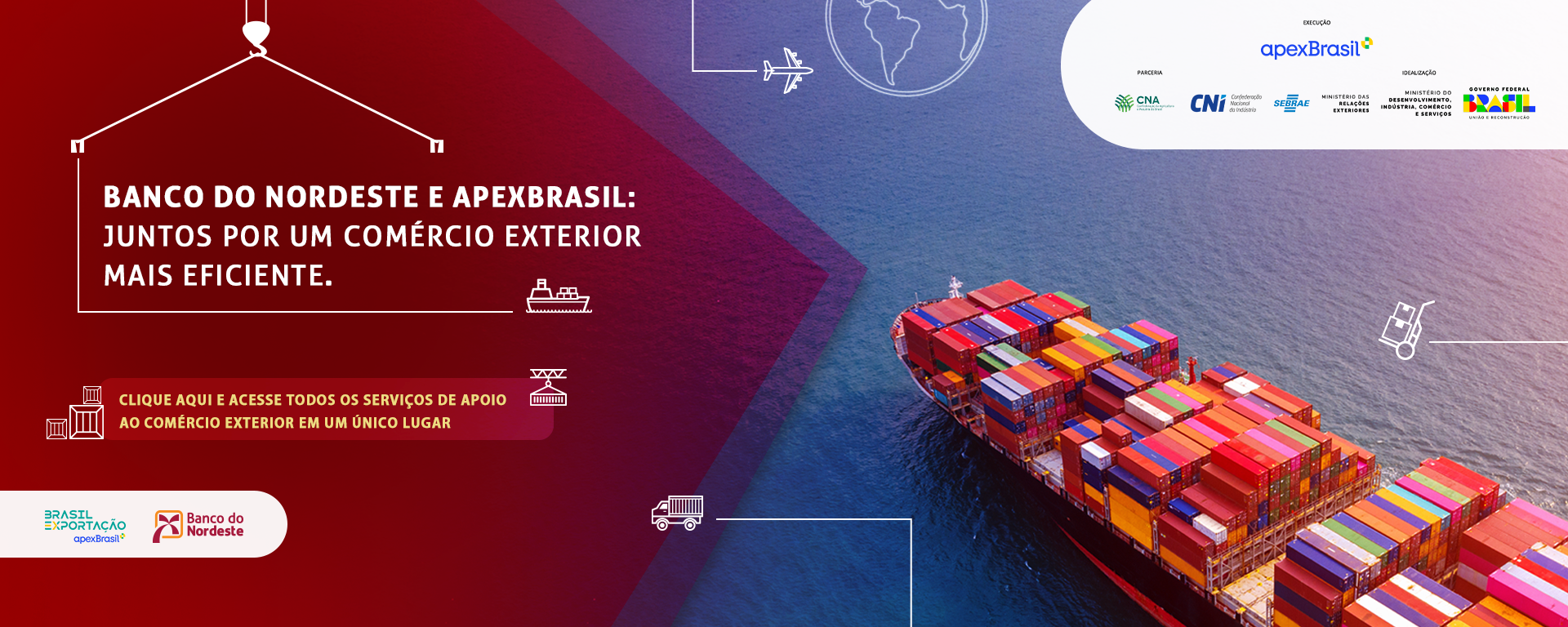 Clique aqui e visite a página do Brasil Exportação - apexBrasil