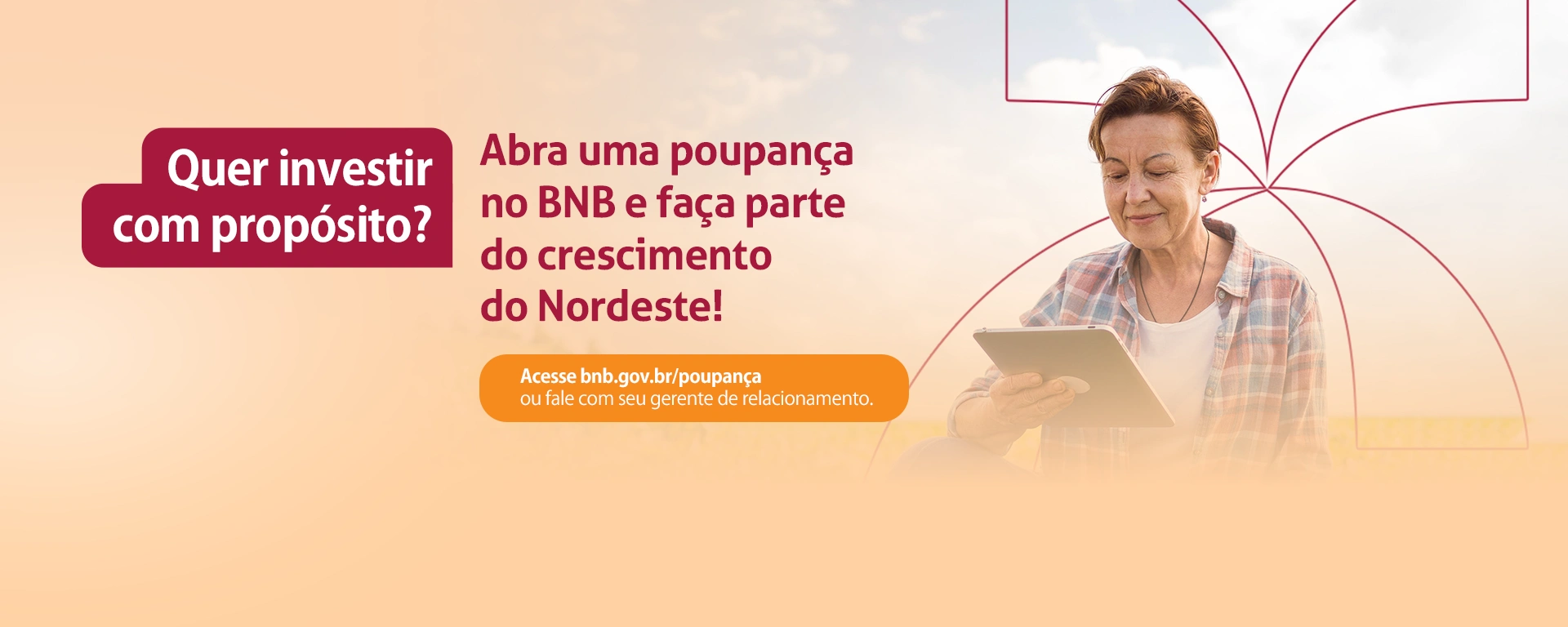 Clique e descubra as vantagens da poupança BNB.